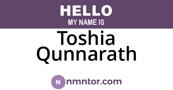 Toshia Qunnarath