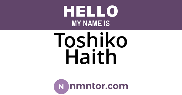 Toshiko Haith