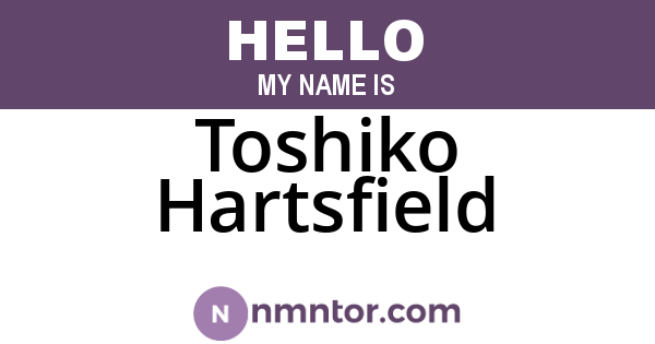 Toshiko Hartsfield
