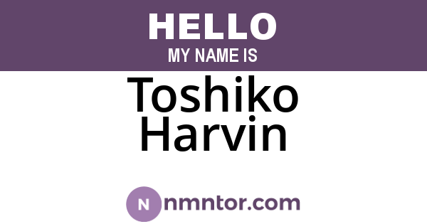Toshiko Harvin