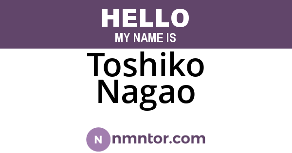 Toshiko Nagao