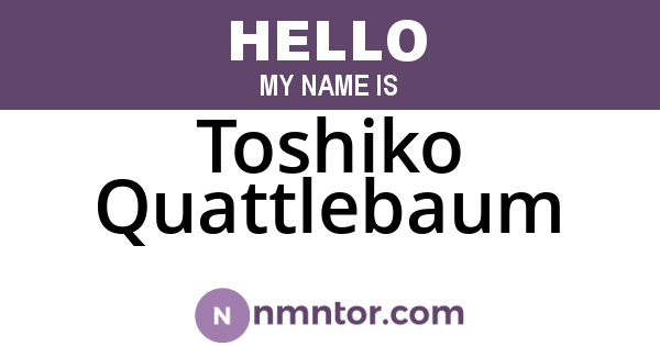 Toshiko Quattlebaum