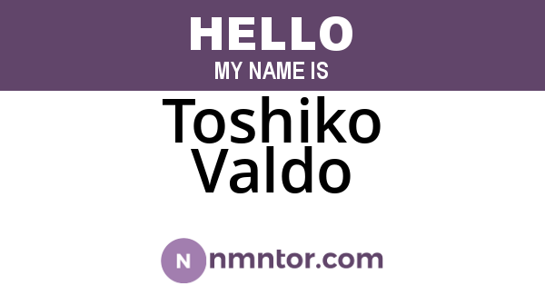 Toshiko Valdo