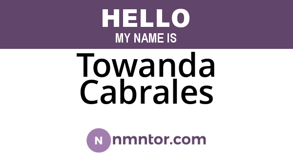 Towanda Cabrales