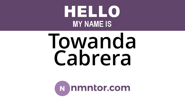 Towanda Cabrera