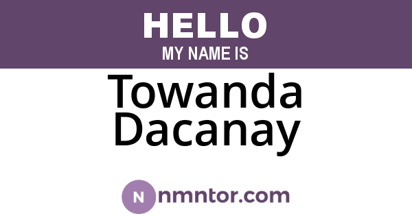 Towanda Dacanay