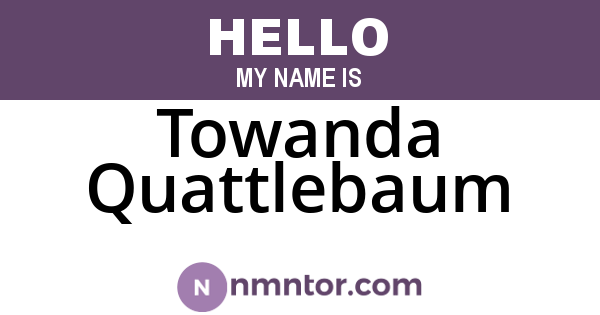 Towanda Quattlebaum