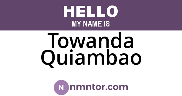 Towanda Quiambao
