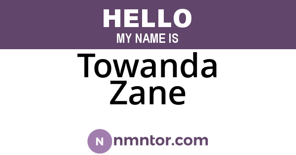 Towanda Zane