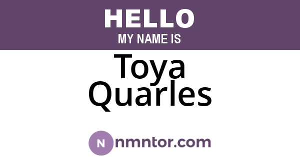 Toya Quarles