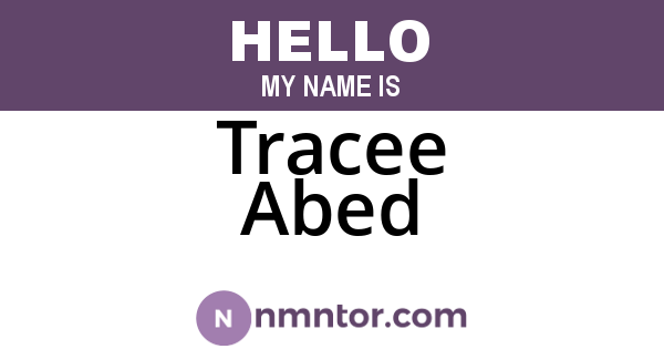 Tracee Abed