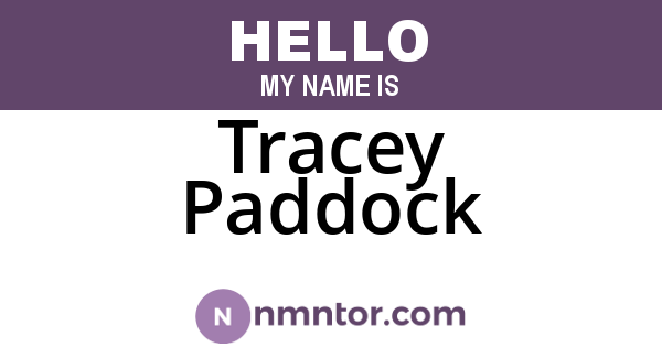 Tracey Paddock
