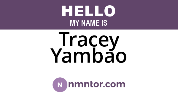 Tracey Yambao