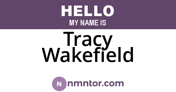Tracy Wakefield