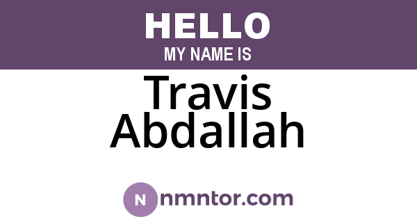 Travis Abdallah