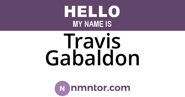 Travis Gabaldon