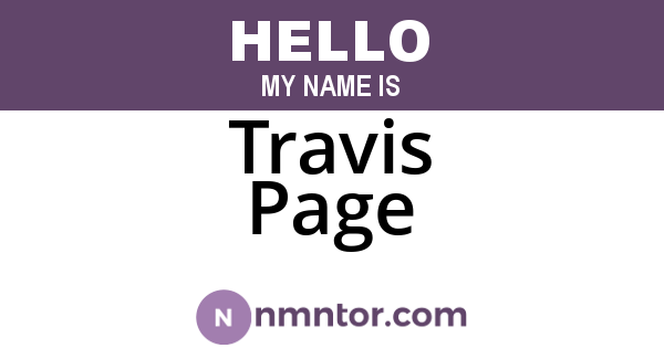 Travis Page