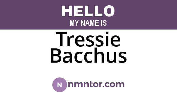 Tressie Bacchus