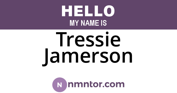 Tressie Jamerson