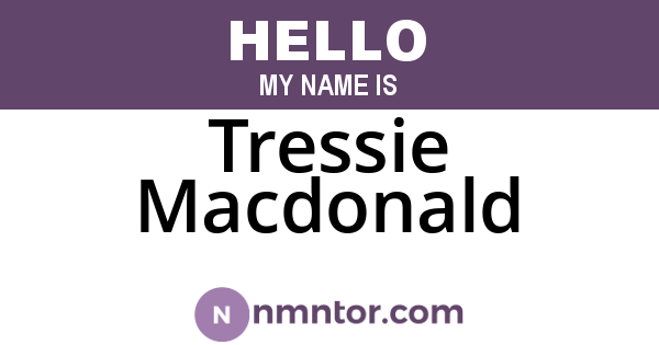 Tressie Macdonald