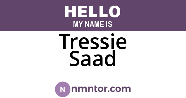 Tressie Saad