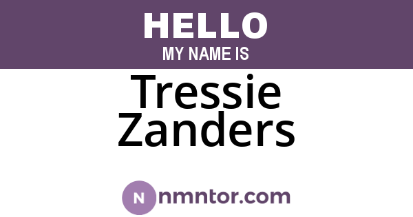 Tressie Zanders