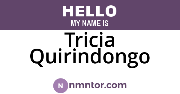 Tricia Quirindongo
