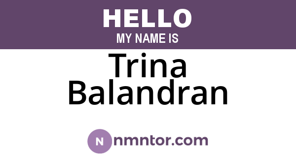Trina Balandran