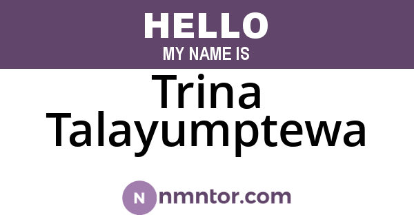 Trina Talayumptewa