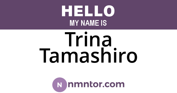 Trina Tamashiro