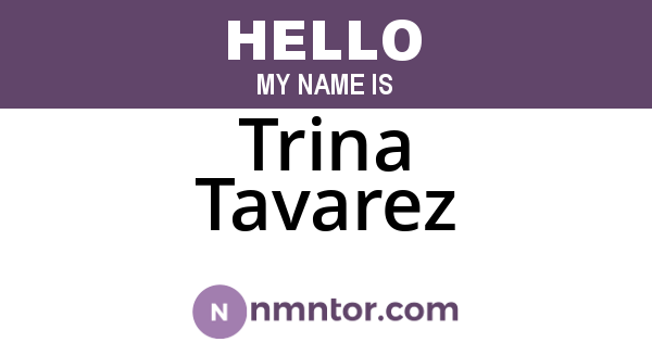Trina Tavarez