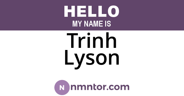 Trinh Lyson