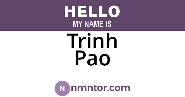 Trinh Pao