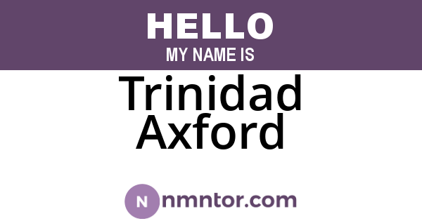 Trinidad Axford