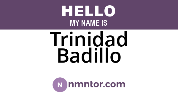 Trinidad Badillo