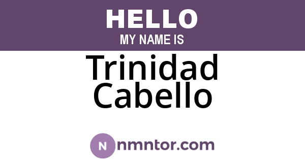 Trinidad Cabello