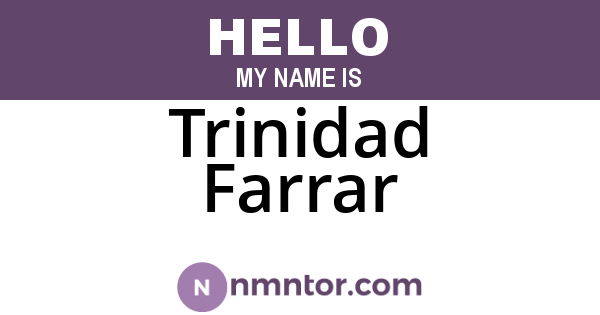 Trinidad Farrar