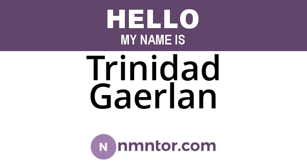 Trinidad Gaerlan