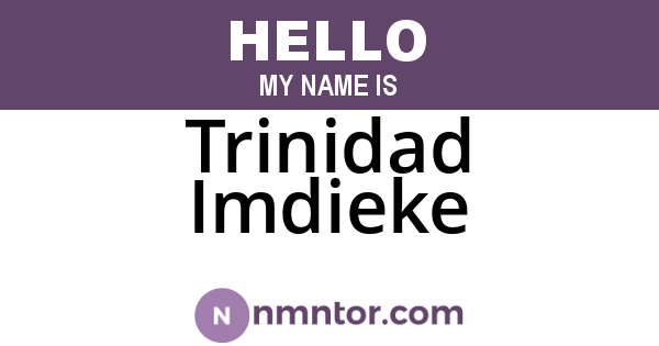 Trinidad Imdieke