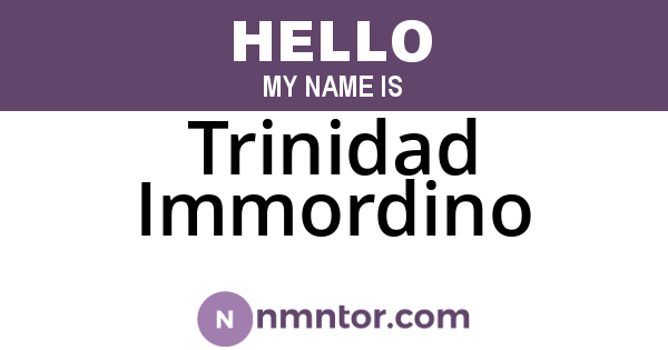Trinidad Immordino