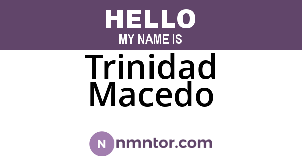 Trinidad Macedo