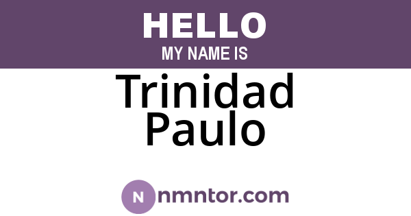 Trinidad Paulo