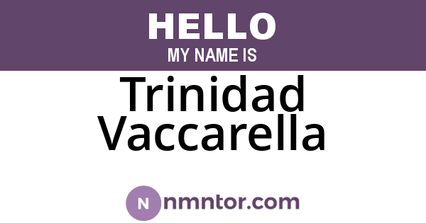 Trinidad Vaccarella