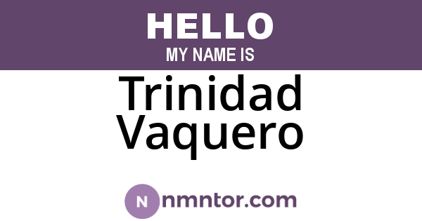 Trinidad Vaquero