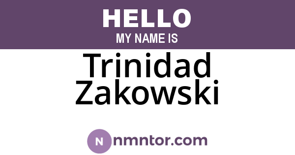Trinidad Zakowski