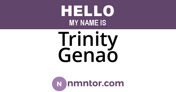 Trinity Genao