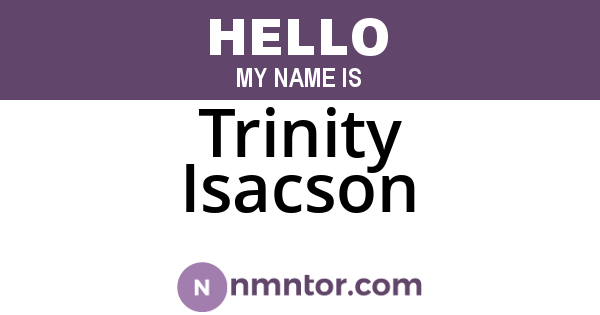 Trinity Isacson