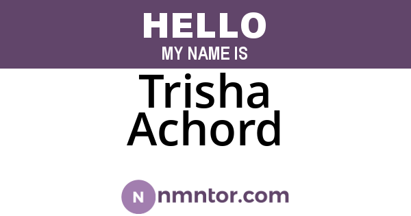 Trisha Achord