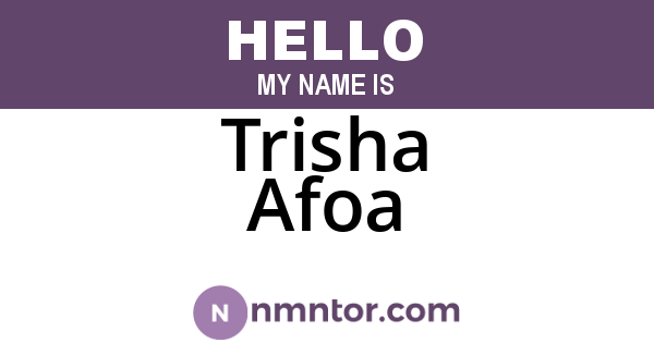 Trisha Afoa
