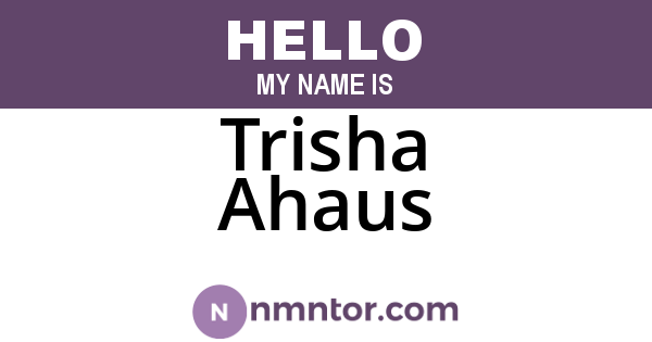 Trisha Ahaus